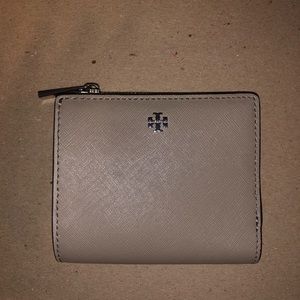 Tory Burch tan snap wallet